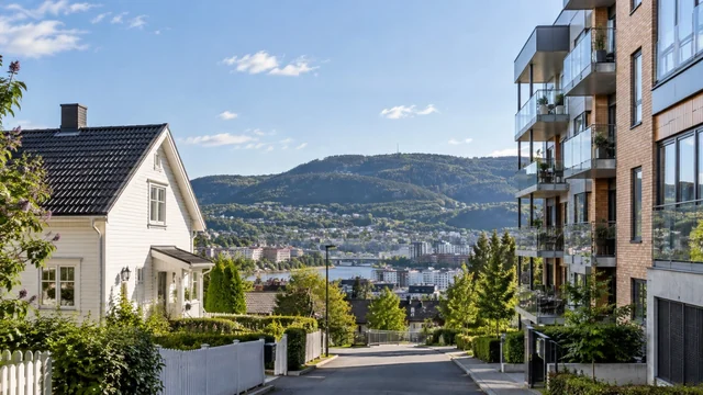 Boliger i Drammen, illustrasjon til saken om inkasso blant leietakere i Buskerud